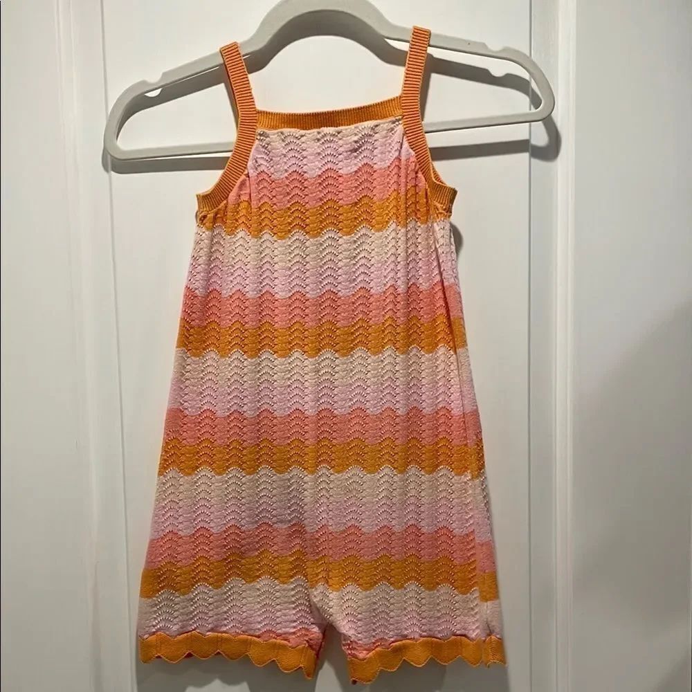 Colorful Striped Kids Romper size 7-8 - Picture 2 of 6